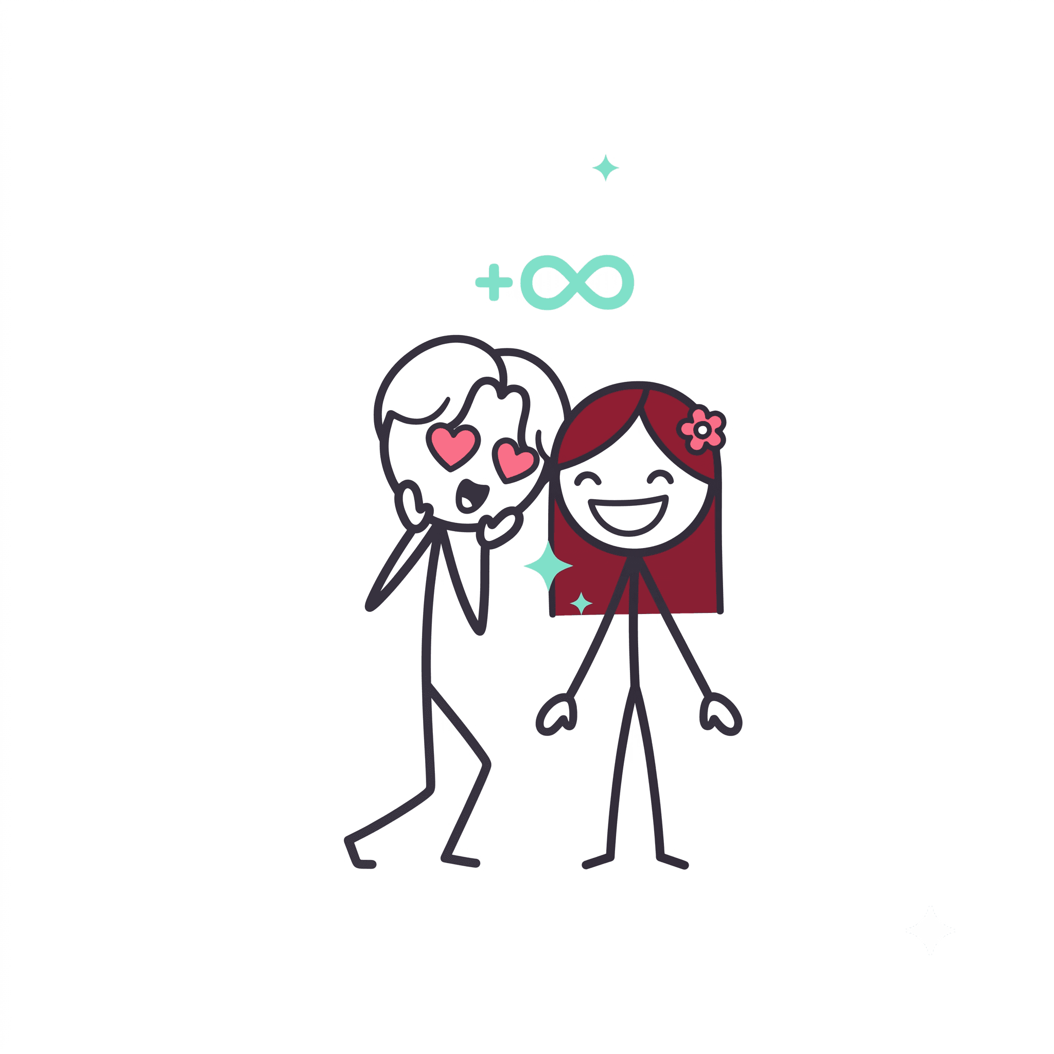 Sisley smiling as Kazi swoons with heart eyes